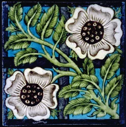 Fliese mit Blumendesign